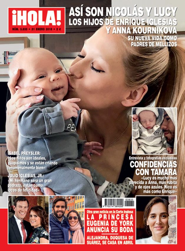 En ¡HOLA!: Así son Nicolás y Lucy, los hijos de Enrique Iglesias y Anna Kournikova