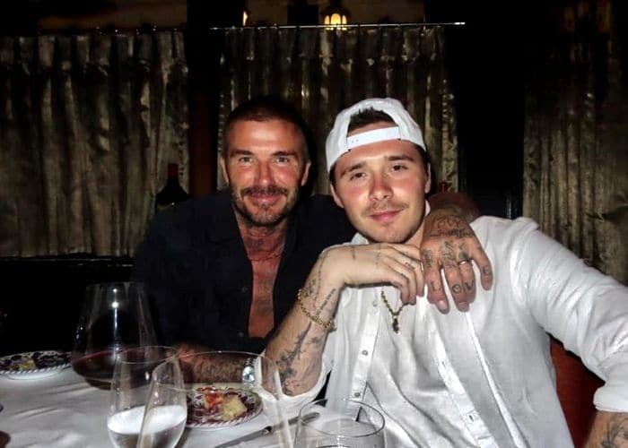 David Beckham y Brooklyn Beckham