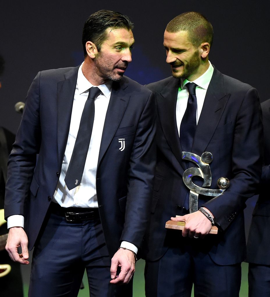 Buffon y Bonucci, en la gala de premios del Calcio (noviembre de 2017)