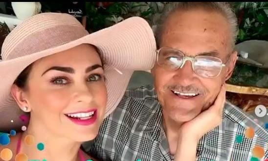 Aracely Arámbula y su padre