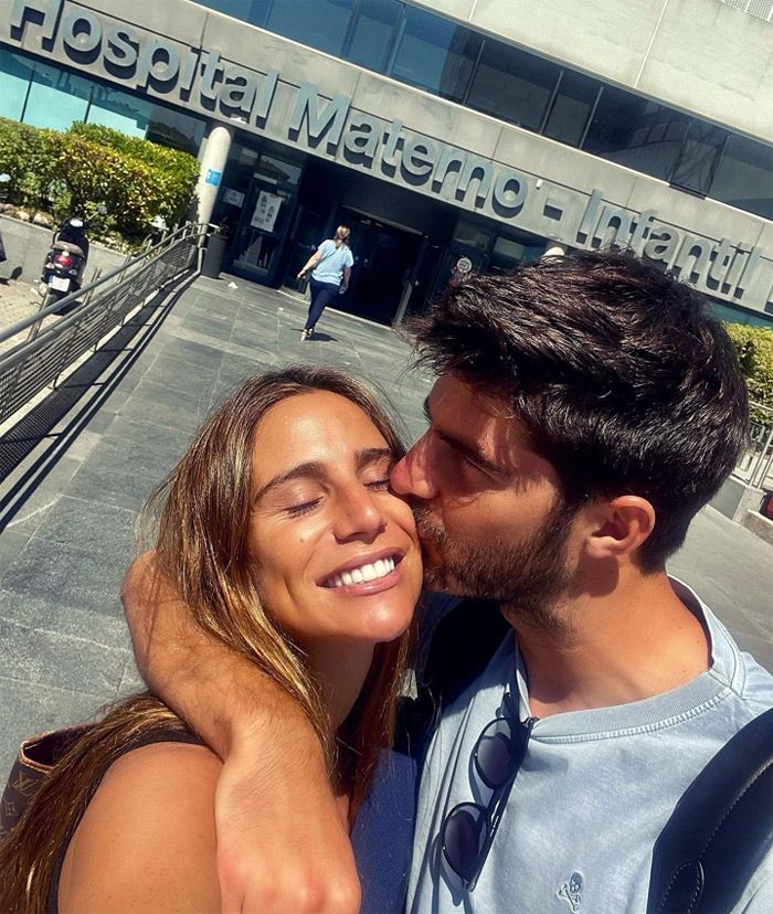 Lucía Villalón y Gonzalo Melero en el hospital