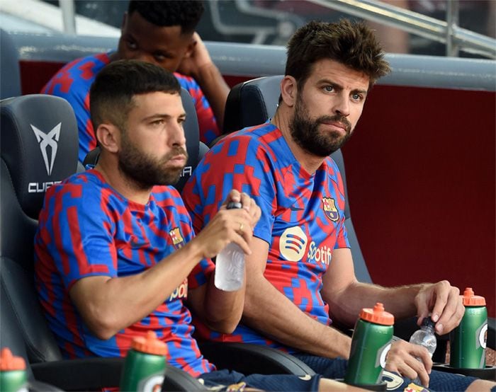 Gerard Piqué y Jordi Alba