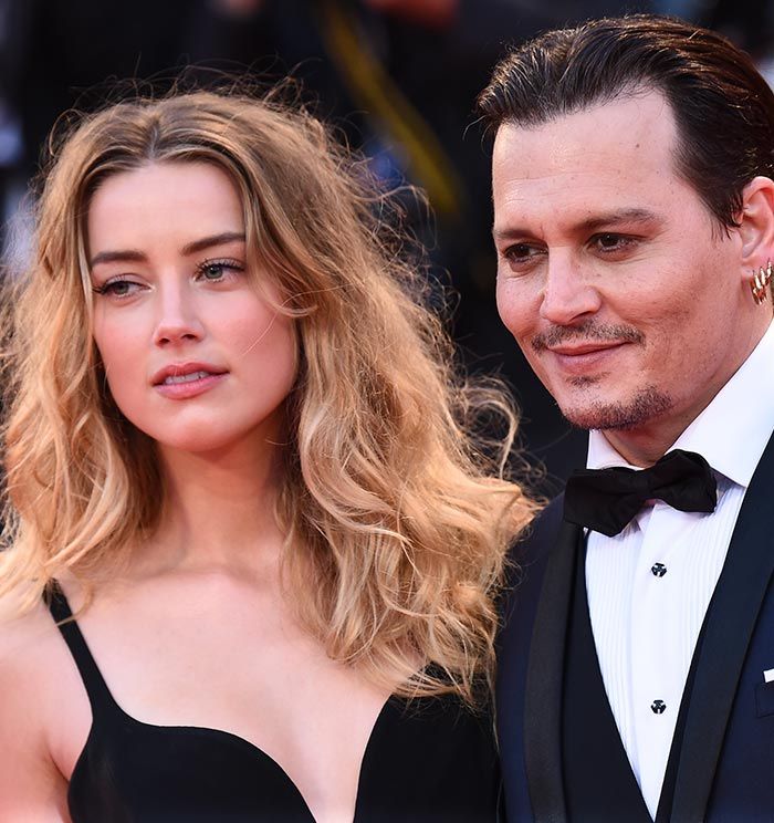 Johnny Depp y Amber Heard en un estreno en los primeros años de su relación