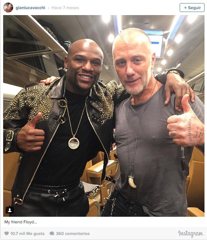 Gianluca Vacchi con Floyd Mayweather
