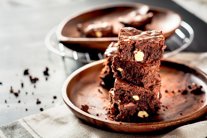 receta postres cafe brownie chocolate nueces