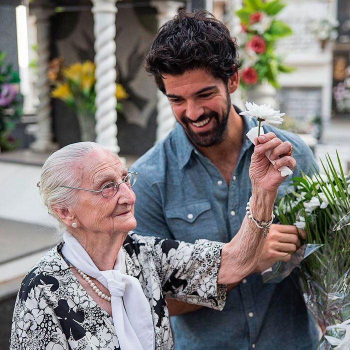 Miguel Ángel Muñoz con su tata