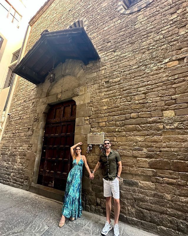 Carmen Villalobos y su novio, Frederik Oldenberg en Florencia