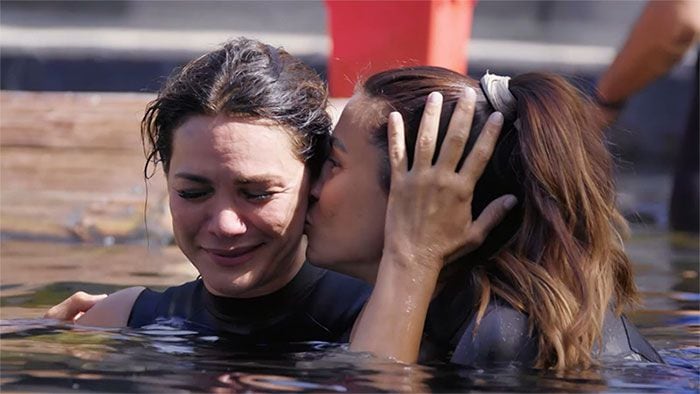 Fabiola Martínez, muy angustiada por su fobia a las profundidades del agua