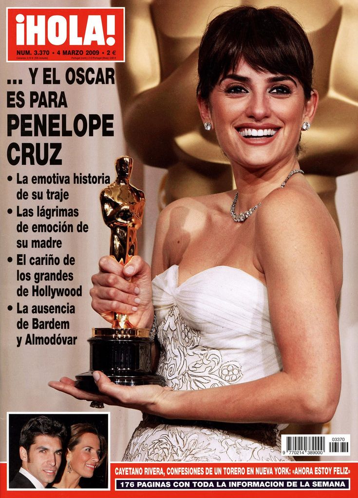 
Penélope —nominada 4 veces a los Oscar— lo ganó en 2009 por “Vicky Cristina Barcelona”. Fue portada de ¡HOLA!, como en muchas otras ocasiones durante más de tres décadas de carrera. 
