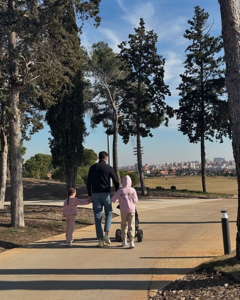 Rudy Fernández con sus hijos