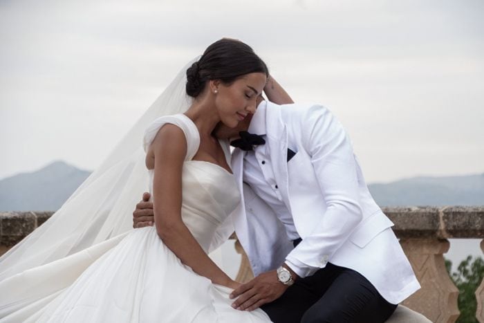 Marcos Llorente y Paddy Noarbe en su boda en Mallorca