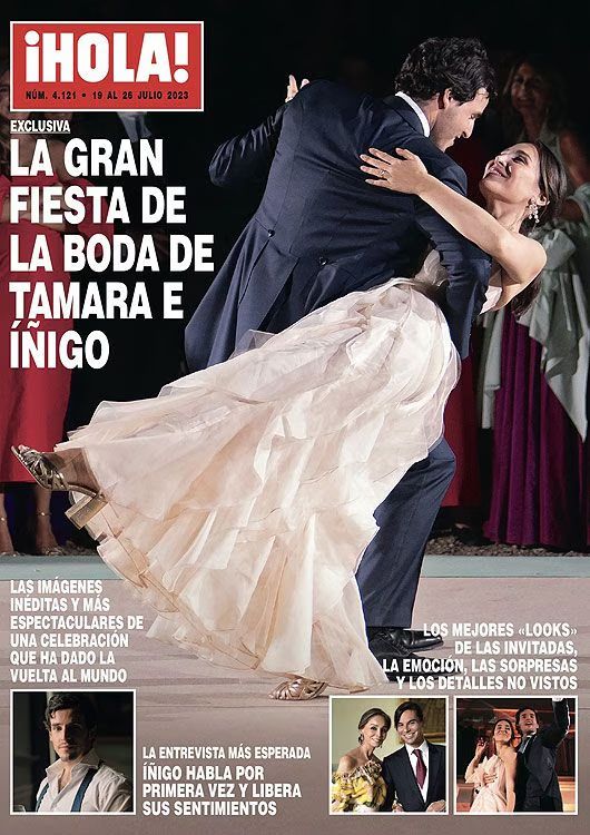 Portada ¡HOLA! de la fiesta de boda de Tamara Falcó e Iñigo Onieva