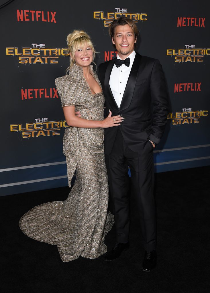 Millie Bobby Brown and Jake Bongiovi attend the world premiere of Netflix's "The Electric State" at The Egyptian Theatre Hollywood on February 24, 2025 in Los Angeles, California. (Photo by Kevin Winter/Getty Images)