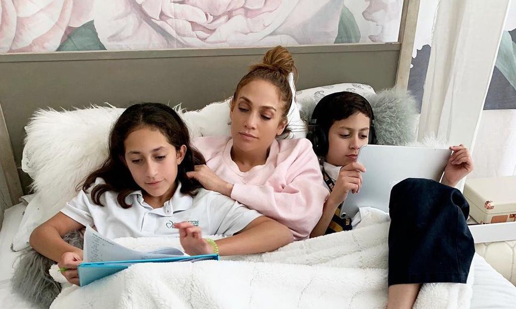 jennifer lopez talks homeschooling twins max and emme