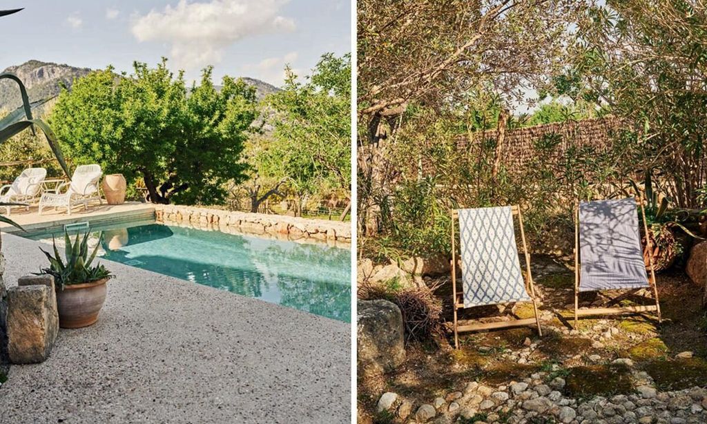 
En cuanto llega el buen tiempo Mercedes hace vida en el jardín de la casa, donde hay una preciosa piscina y mesas de casi todos los tamaños.
