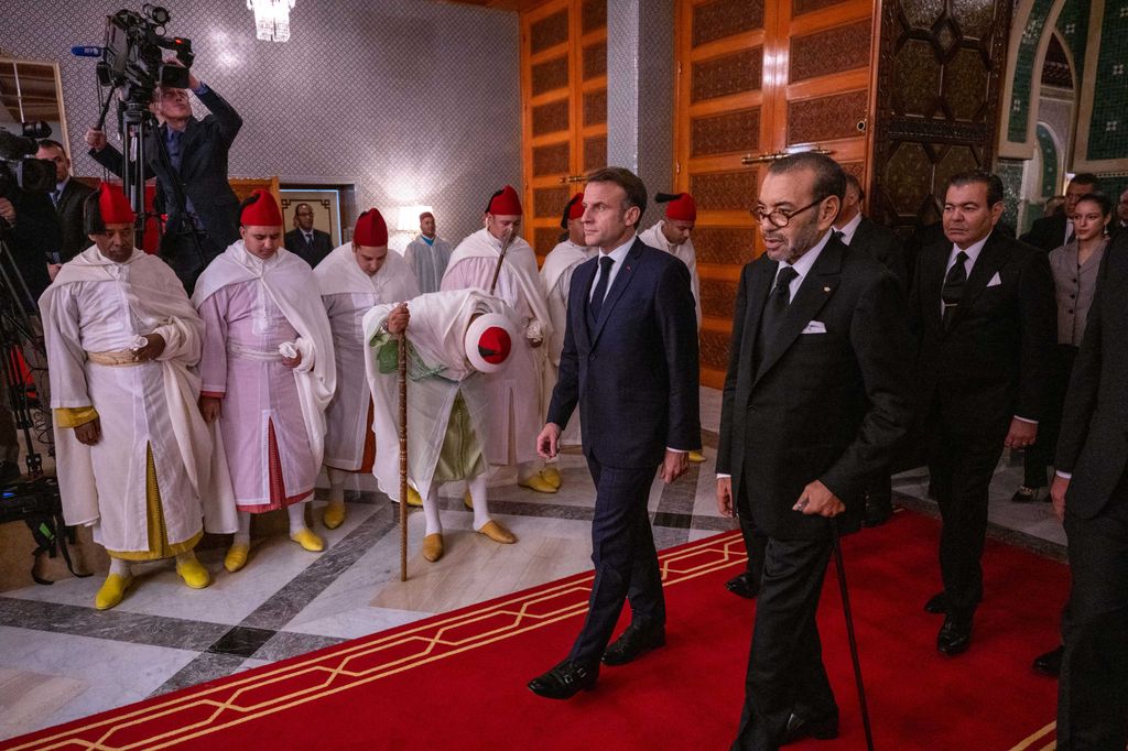 Emmanuel Macron y Mohamed VI en Marruecos el 28 de octubre de 2024