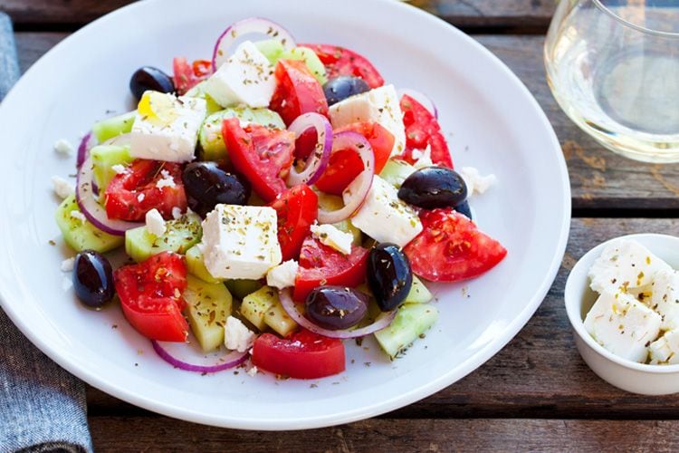 ensalada feta aceitunas