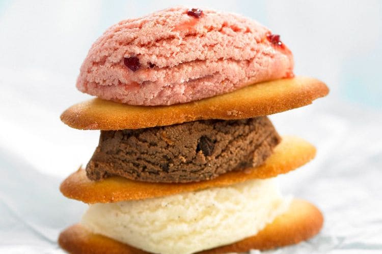 trio helado galletas