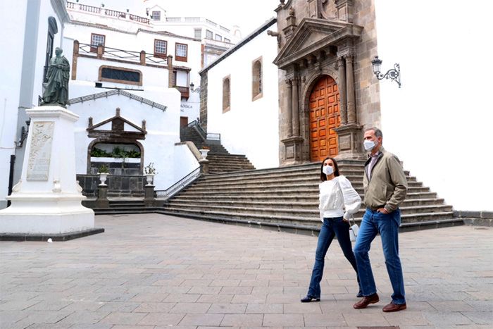 Los reyes Felipe y Letizia, en La Palma