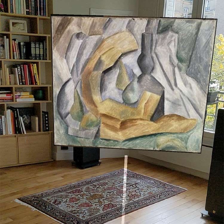 En esta exposición digital se pueden contemplar algunas obras de arte en realidad aumentada como esta de Picasso, Les Pains.