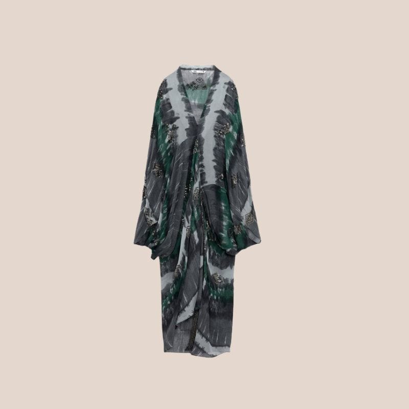 caftan brillos zara