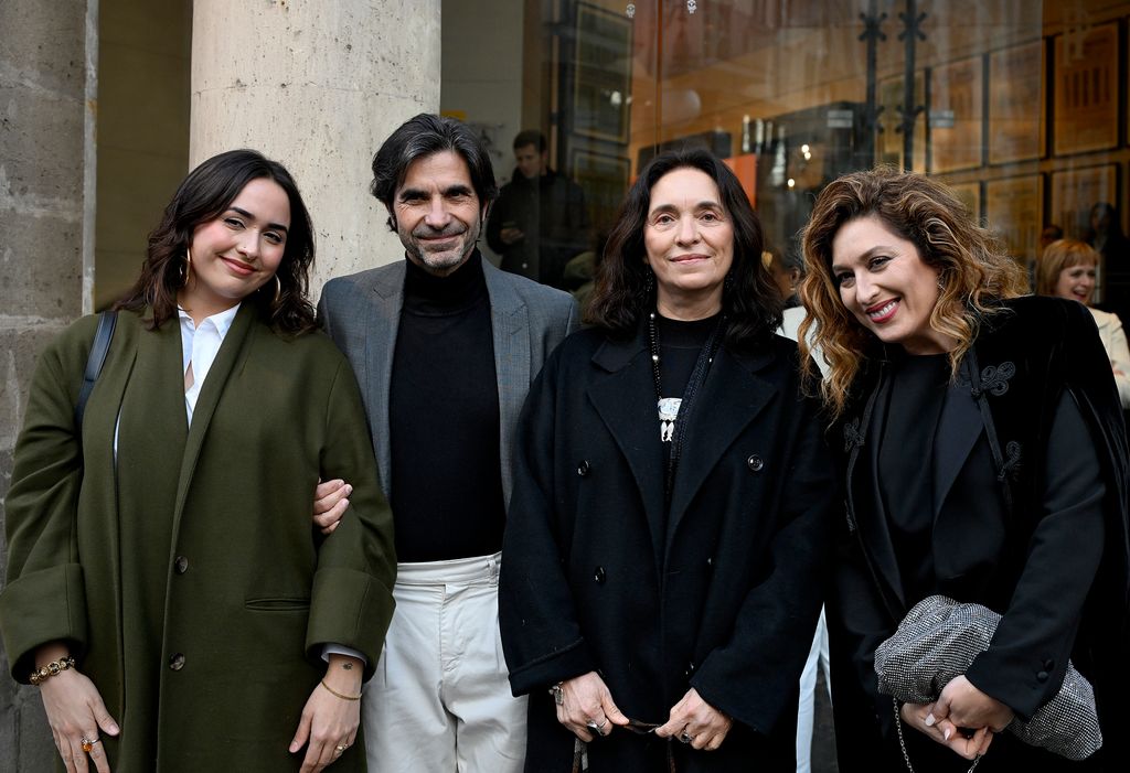 Singer Estrella Morente, bullfighter Javier Conde and Gabriela Canseco, with her daughter Antonia during the gala of the Paco de Lucia Festival in Palma de Mallorca, on 9 March 2025.