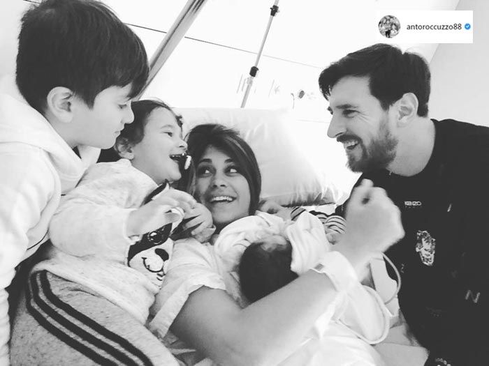 Leo Messi y sus hijos