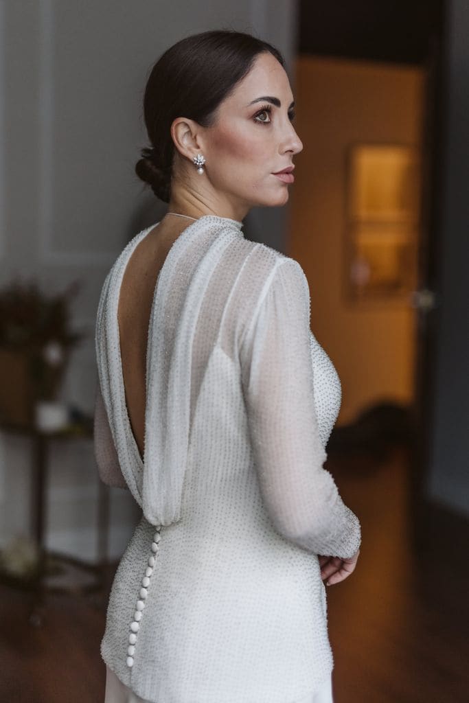 Vestido de novia de Cristina Calatrava creado por Alex Vidal