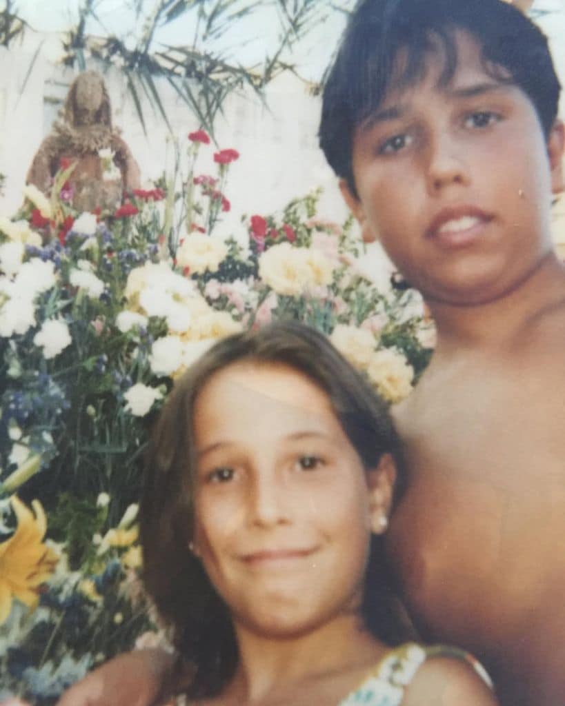 Malú y su hermano José de Lucia