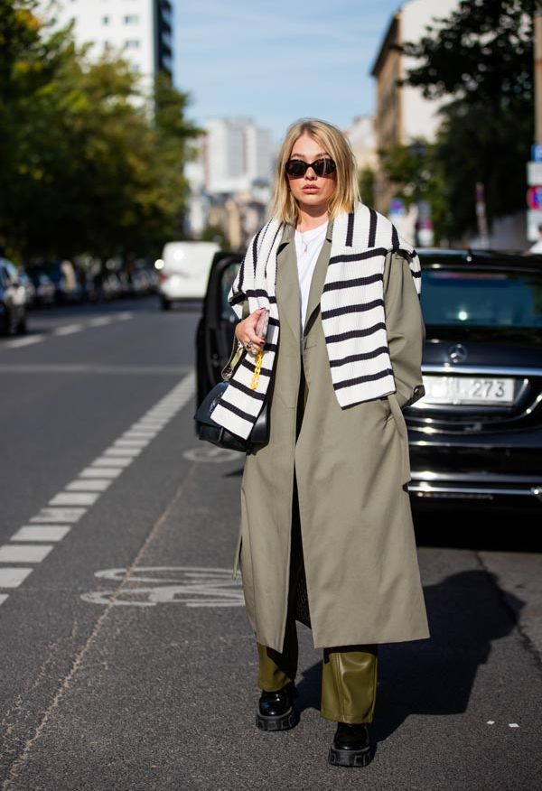 look trench sueter