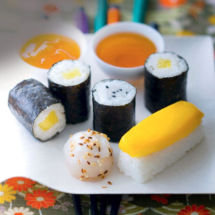 sushi frutas