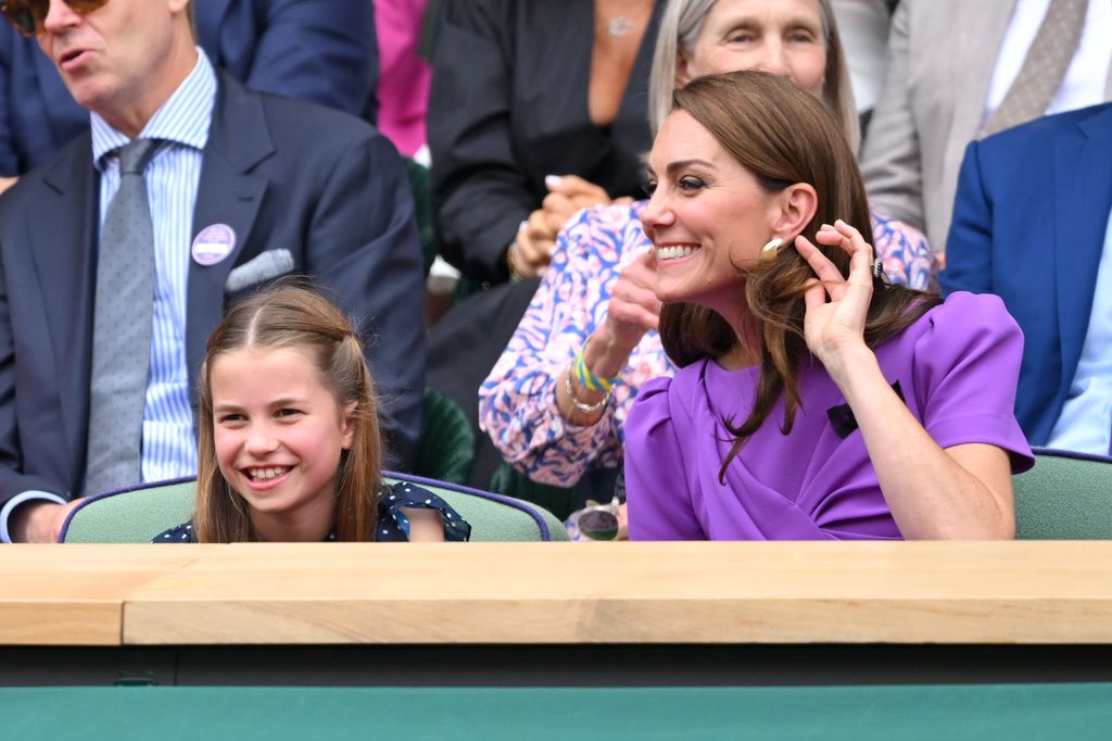 Kate Middleton y la princesa Charlotte. Final Wimbledon. Julio 2024. Londres