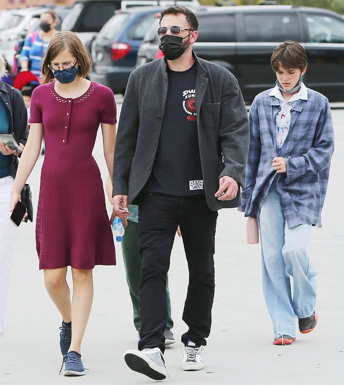 Ben Affleck y sus hijas mayores