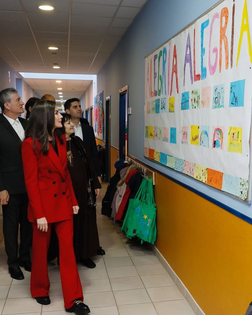 Reina Letizia en el colegio madrileño Cortes de Cádiz