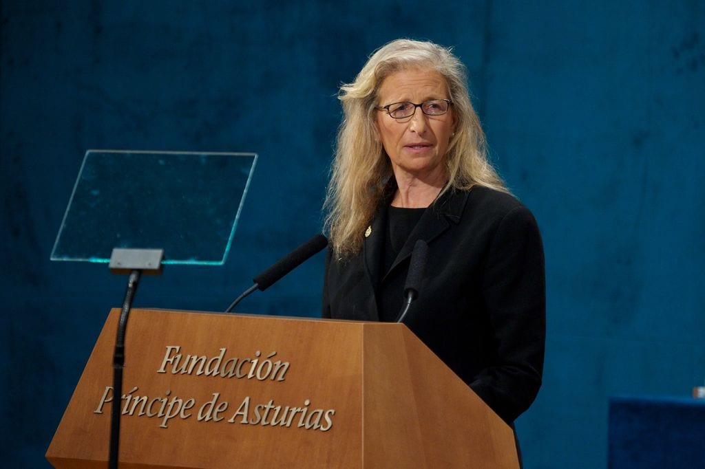 Annie Leibovitz durante los Premios Princesa de Asturias 2013 en el teatro Campoamor de Oviedo