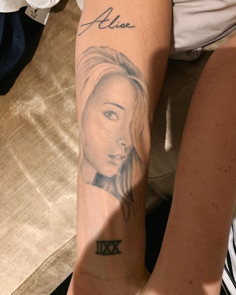 Álvaro Morata lleva tatuado el nombre y el rostro de Alice Campello en su antebrazo izquierdo