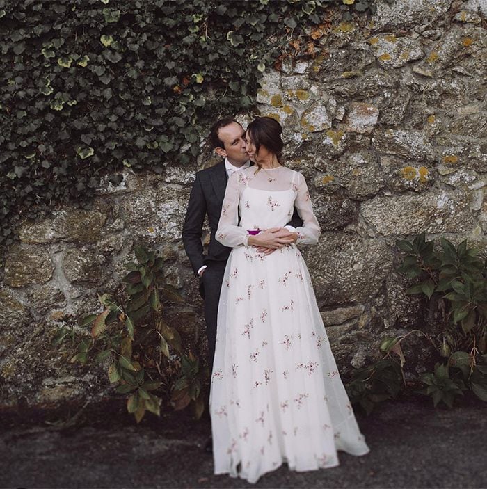 Vestido de novia con color