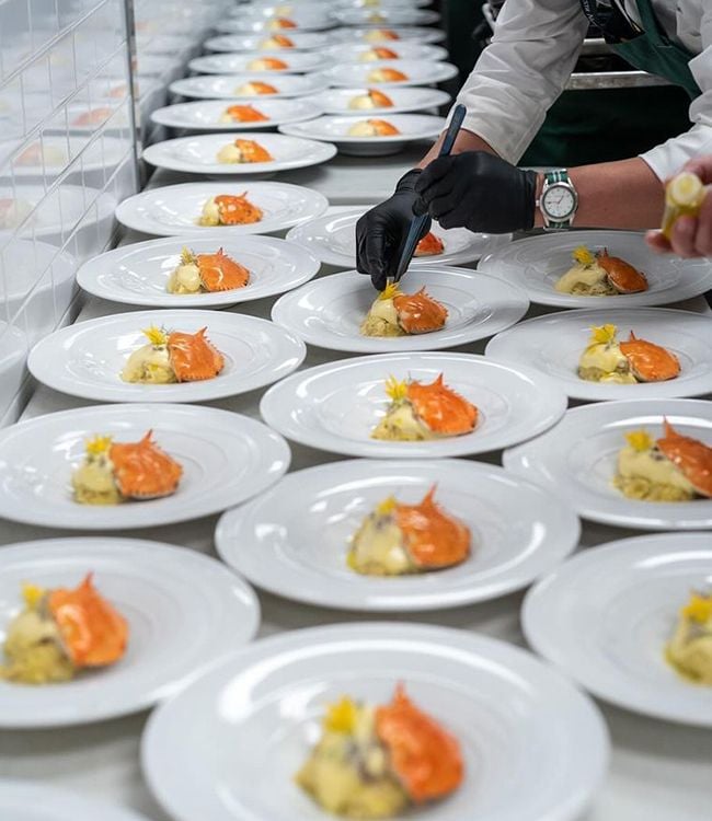 Platos con ensalada de txnagurro