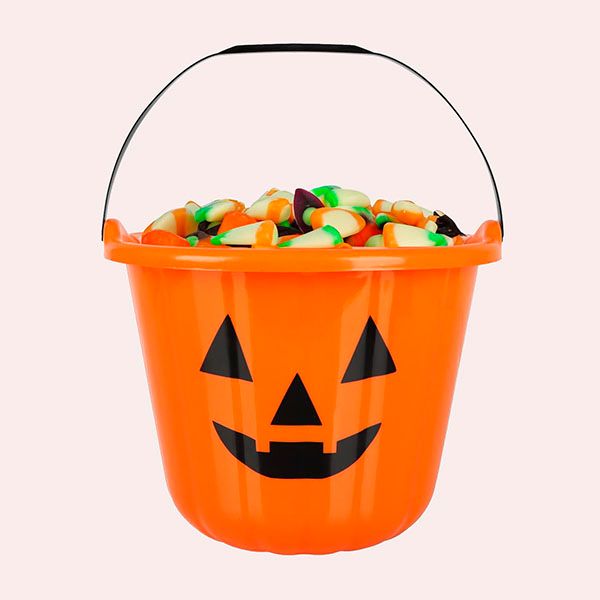 com-four® 2X Baldes con Forma de Calabaza de Halloween XL