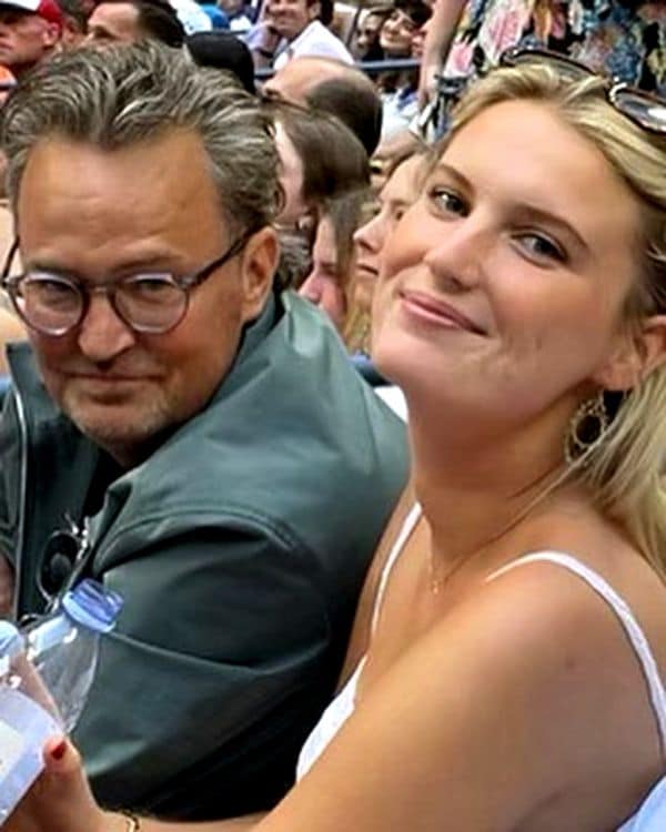 Matthew Perry con su ahijada Tara Murray