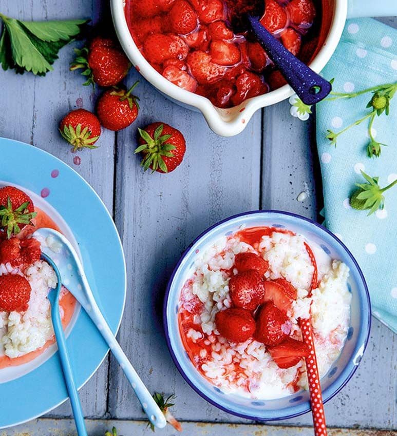 receta arroz con leche fresas