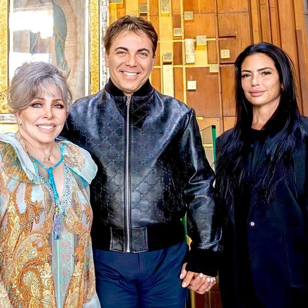 Cristian Castro y Verónica Castro con Mariel Sánchez