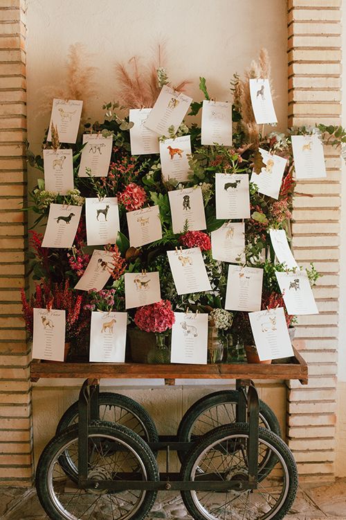 Seating plan y meseros de boda