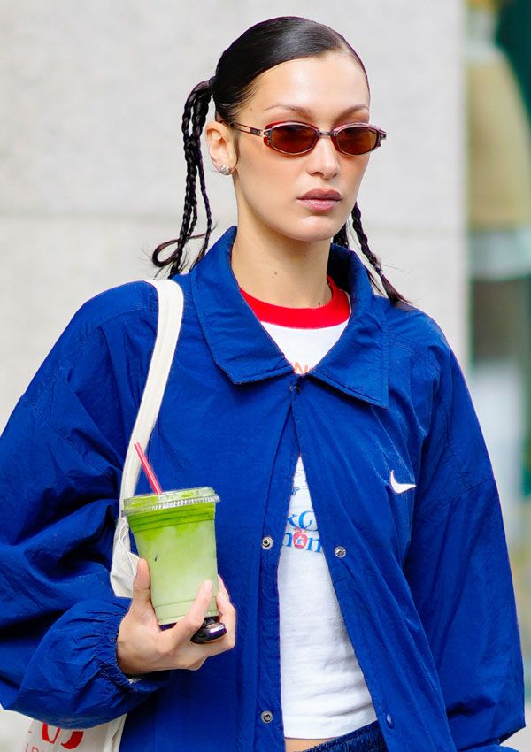 bella hadid peinado coletas trenzas 2