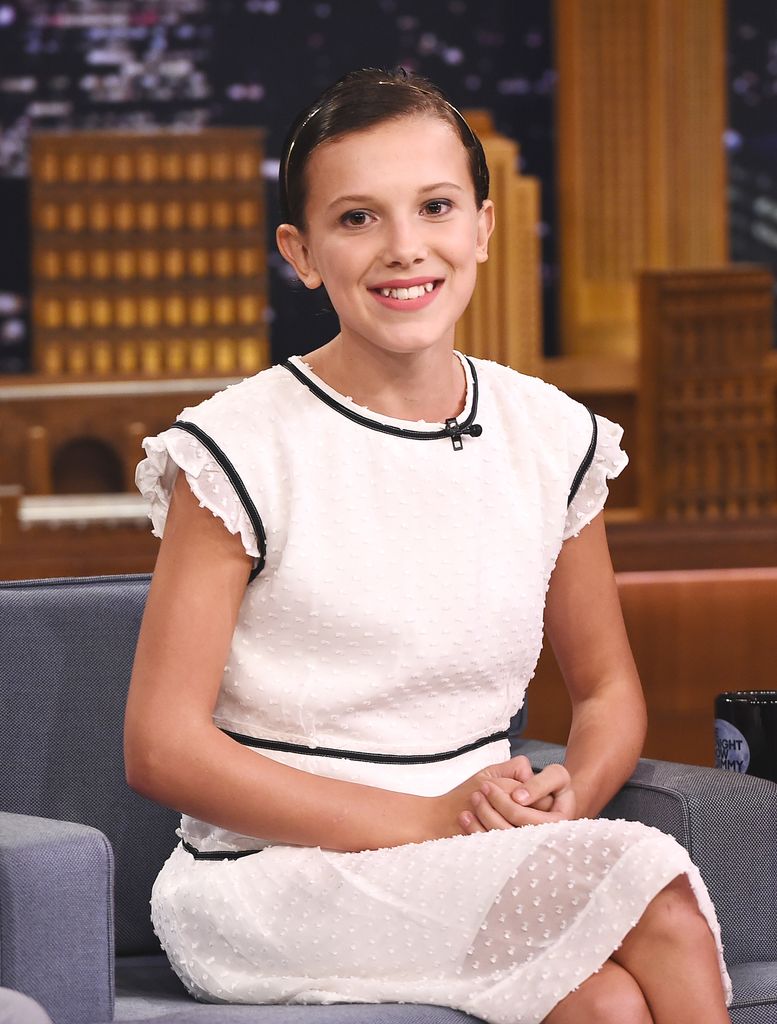 Millie Bobby Brown visits "The Tonight Show Starring Jimmy Fallon" at Rockefeller Center on August 31, 2016 in New York City.  (Photo by Theo Wargo/Getty Images for NBC)