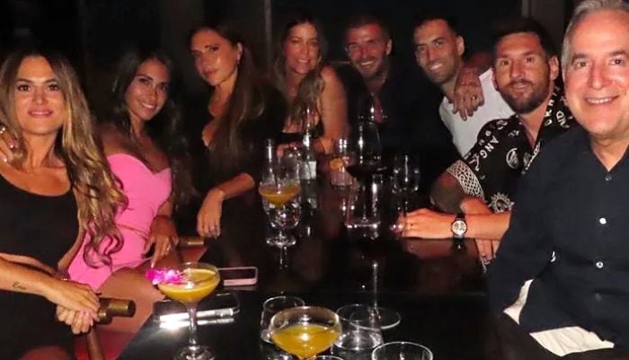 Leo Messi con amigos en Miami