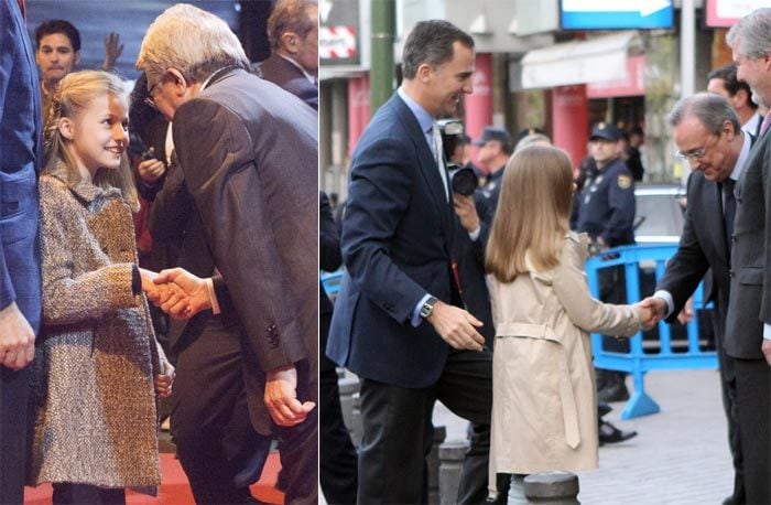 Enrique Cerezo, presidente del Atlético de Madrid, recibió al rey Felipe y a su hija, que presenciaron hace una semana la victoria del Atlético en semifinales
