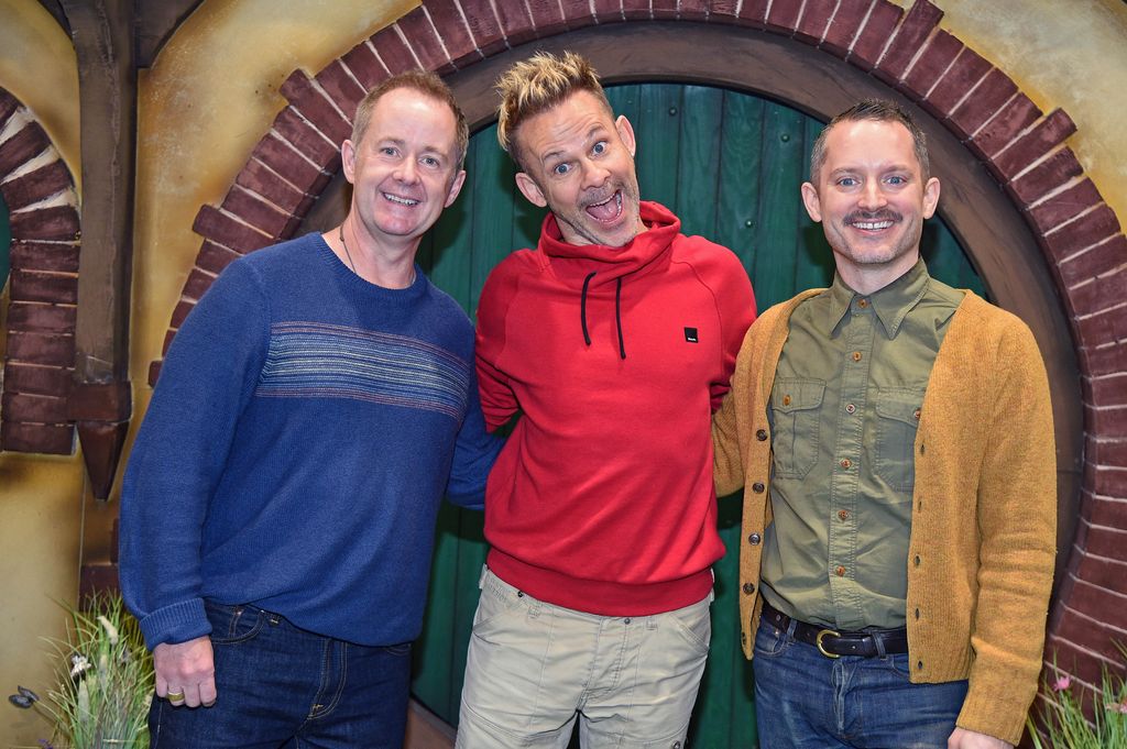 Billy Boyd, Dominic Monaghan y Elijah Wood protagonistas de 'The Hobbit'