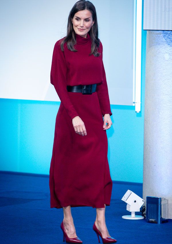 Reina Letizia vestido Massimo Dutti