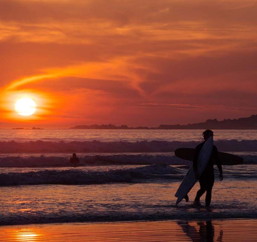 Surf en A Lanzada, Pontevedra, Galicia